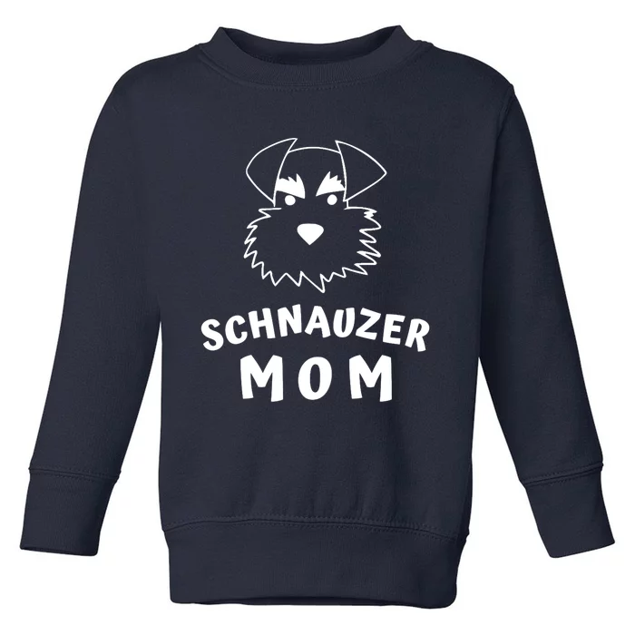 Wo Schnauzer Mom Wos Schnauzer Dog Lover Design Toddler Sweatshirt