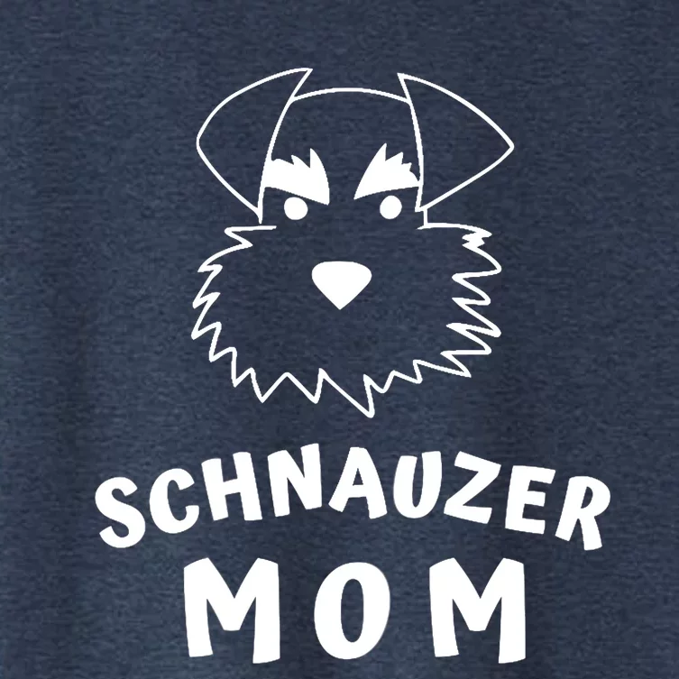 Wo Schnauzer Mom Wos Schnauzer Dog Lover Design Women's Crop Top Tee