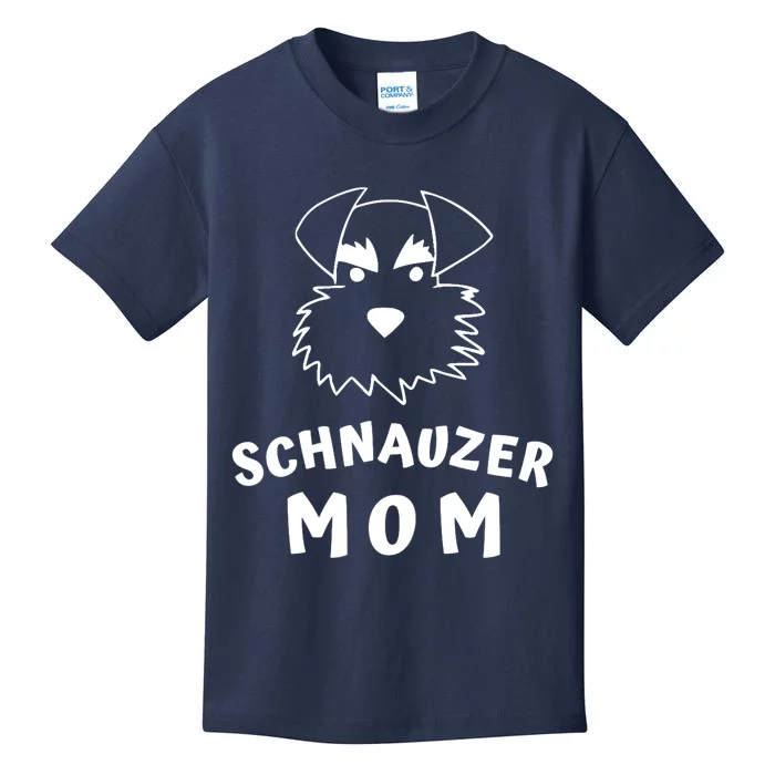 Wo Schnauzer Mom Wos Schnauzer Dog Lover Design Kids T-Shirt