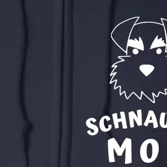 Wo Schnauzer Mom Wos Schnauzer Dog Lover Design Full Zip Hoodie