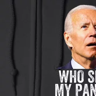 Who Shit My Pants  Anti Joe biden   Funny Conservative Full Zip Hoodie