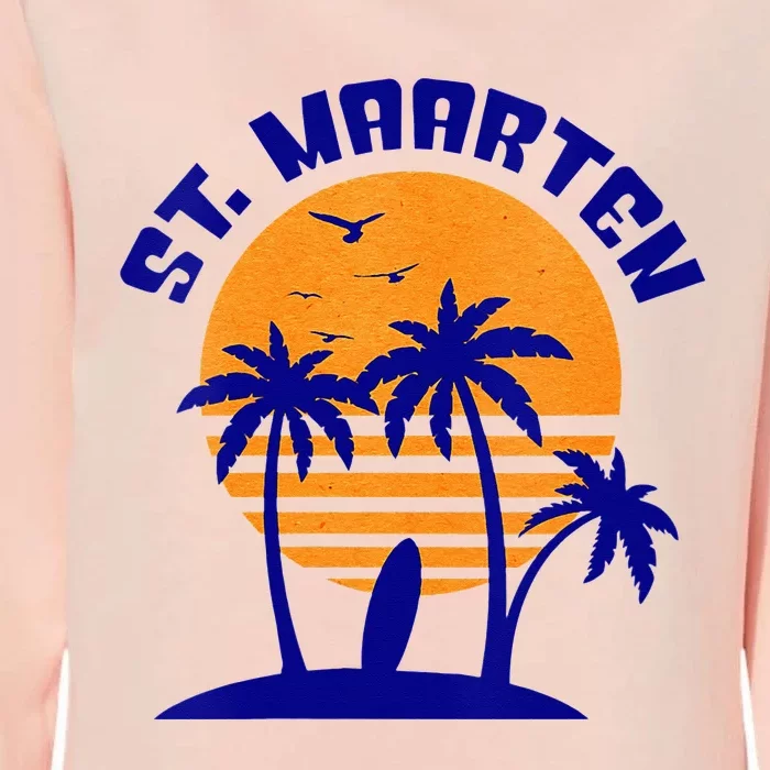 Womens St. Maarten Beach Surfing Travel Souvenir Womens California Wash Sweatshirt