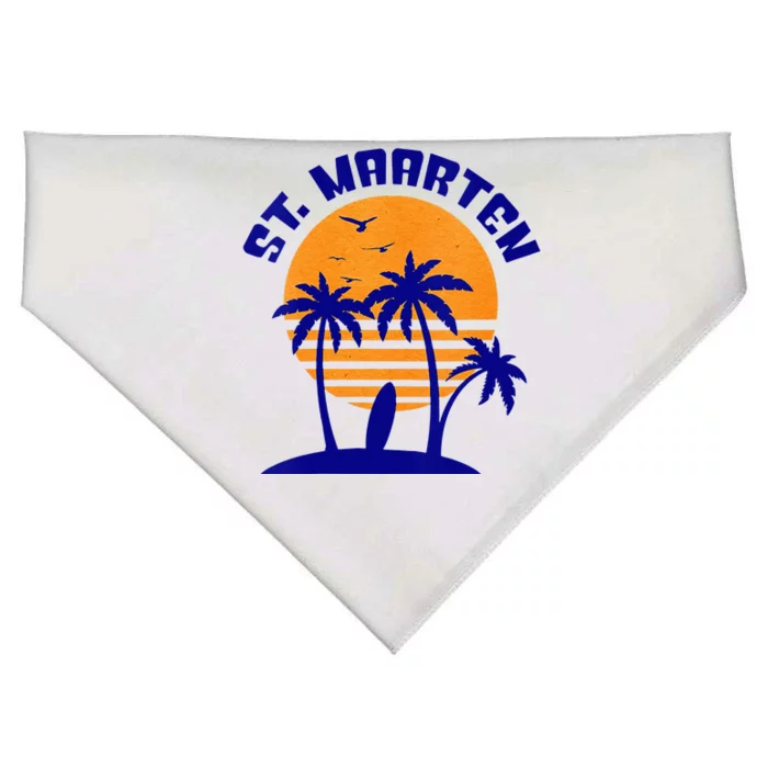 Womens St. Maarten Beach Surfing Travel Souvenir USA-Made Doggie Bandana