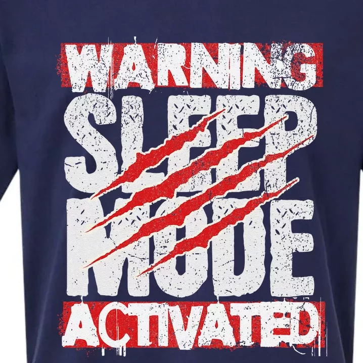 Warning Sleep Mode Activated Nap Like A Pro Stylish Sueded Cloud Jersey T-Shirt