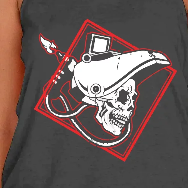 Welder Skull Mig Welding Funny Welding Women's Knotted Racerback Tank