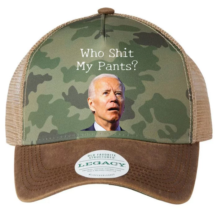 Who Shit My Pants Funny Anti Joe biden Legacy Tie Dye Trucker Hat