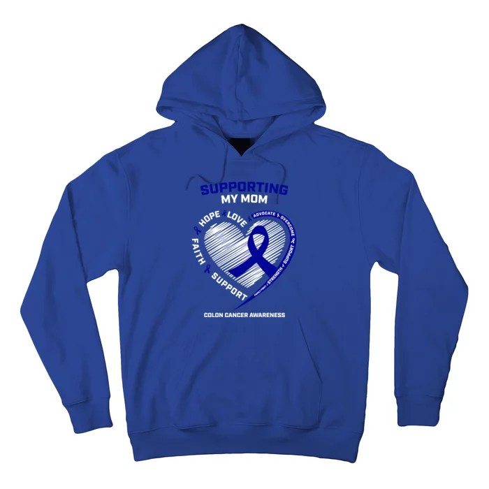 Wo Support Mom Colon Cancer Awareness Products Gift Hoodie