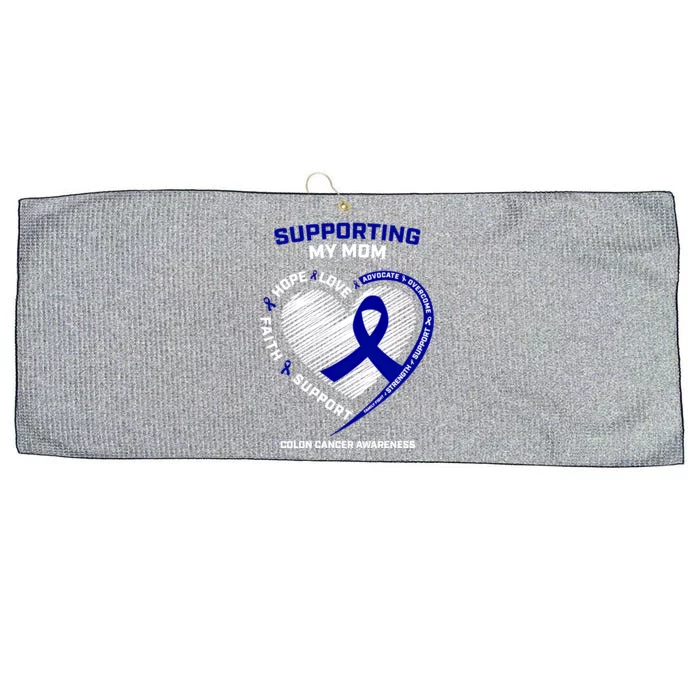 Wo Support Mom Colon Cancer Awareness Products Gift Large Microfiber Waffle Golf Towel