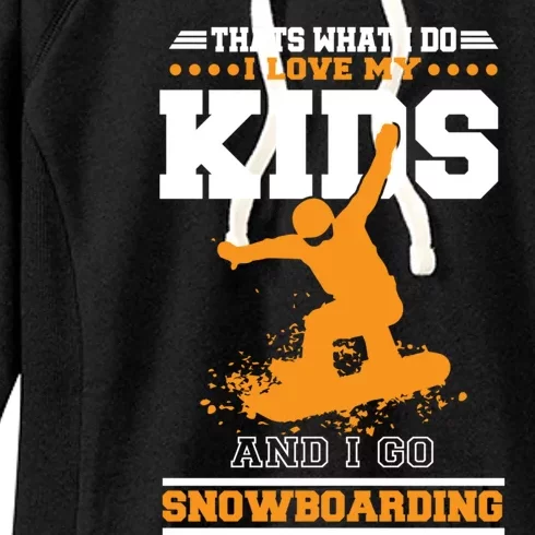 Wintersports Ski Mom And Dad Parents With Snowboarding Gift Women's Fleece Hoodie