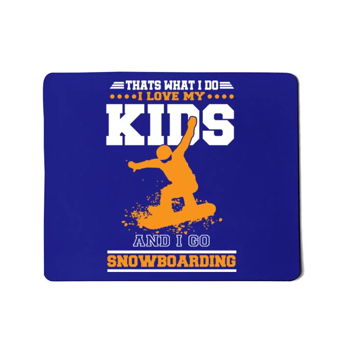 Wintersports Ski Mom And Dad Parents With Snowboarding Gift Mousepad