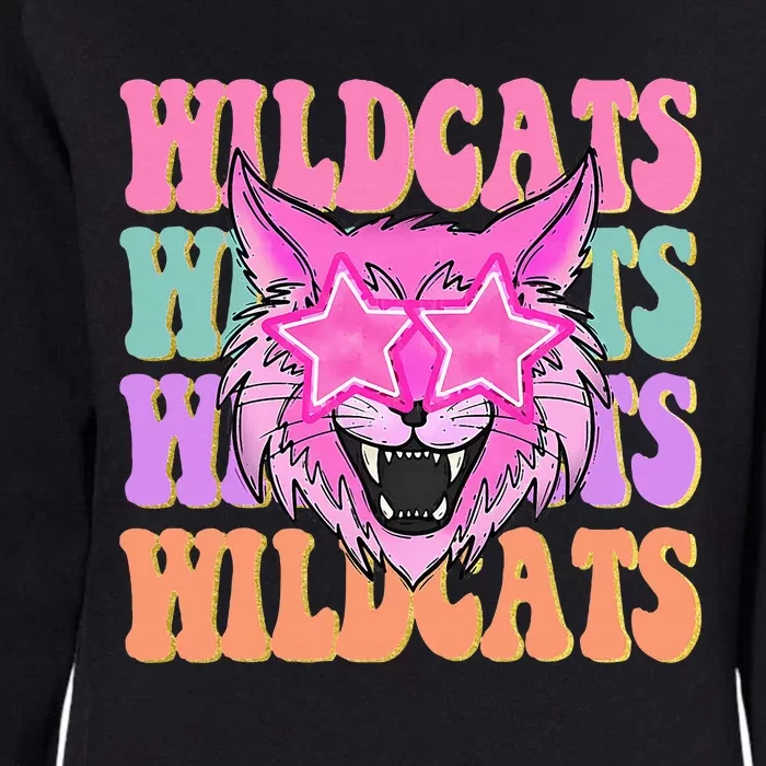 Wildcats School Mascot Sport Mom Wildcats Womens California Wash Sweatshirt