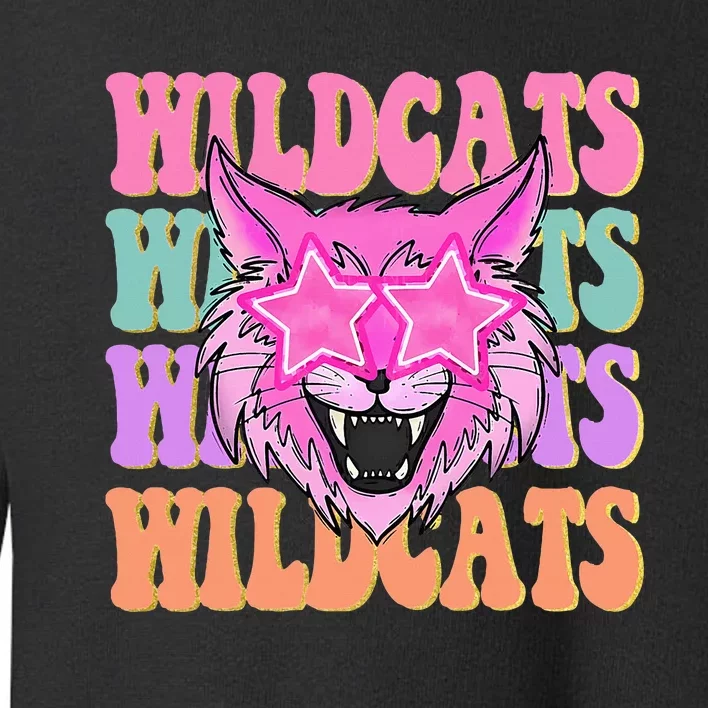 Wildcats School Mascot Sport Mom Wildcats Toddler Sweatshirt