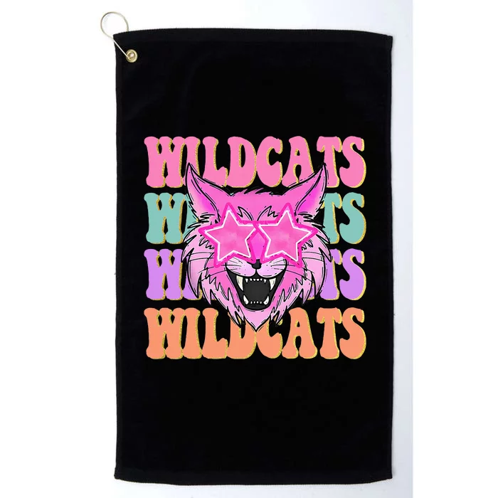 Wildcats School Mascot Sport Mom Wildcats Platinum Collection Golf Towel