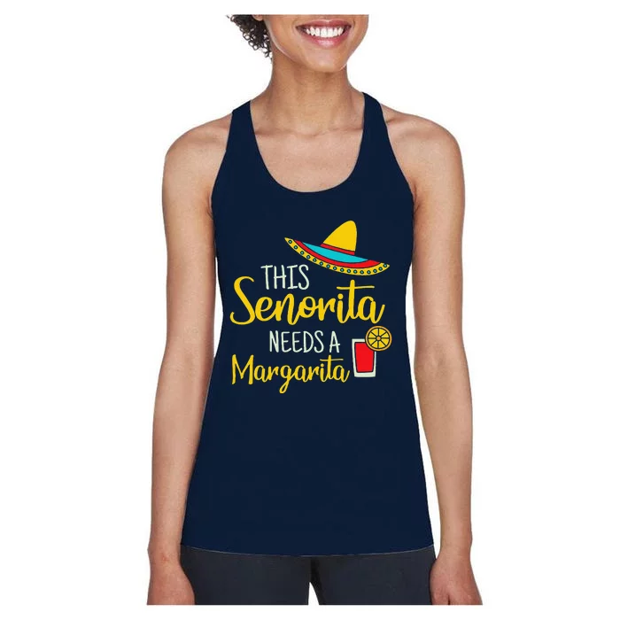 Womens Senorita Margarita Mexican Fiesta Funny Cinco De Mayo Women's Racerback Tank