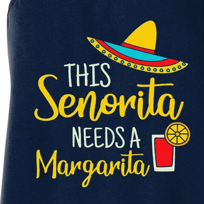 Womens Senorita Margarita Mexican Fiesta Funny Cinco De Mayo Women's Racerback Tank