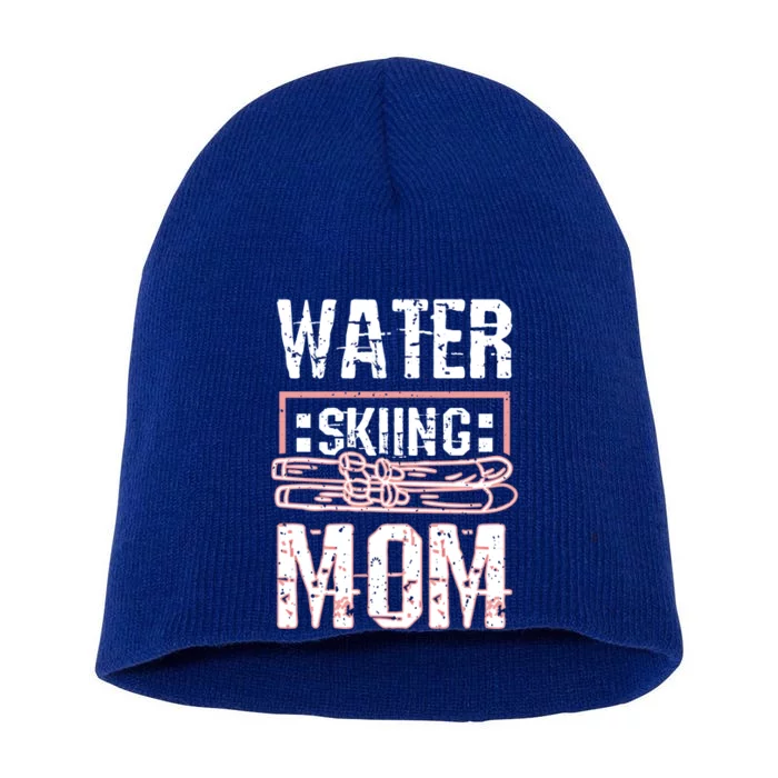 Water Skiing Mom Great Gift Short Acrylic Beanie