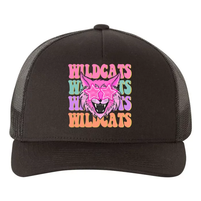 Wildcats School Mascot Yupoong Adult 5-Panel Trucker Hat