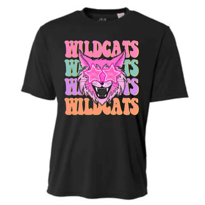 Wildcats School Mascot Cooling Performance Crew T-Shirt