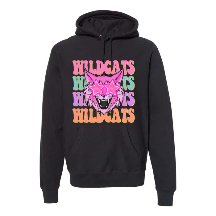 Wildcats School Mascot Premium Hoodie