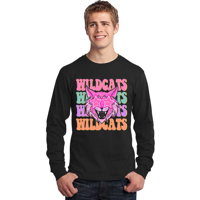 Wildcats School Mascot Tall Long Sleeve T-Shirt