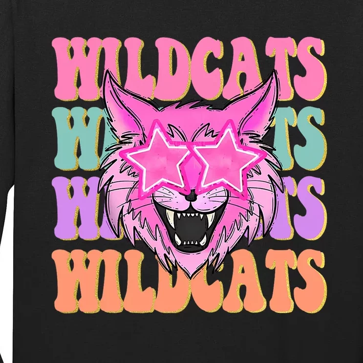 Wildcats School Mascot Tall Long Sleeve T-Shirt