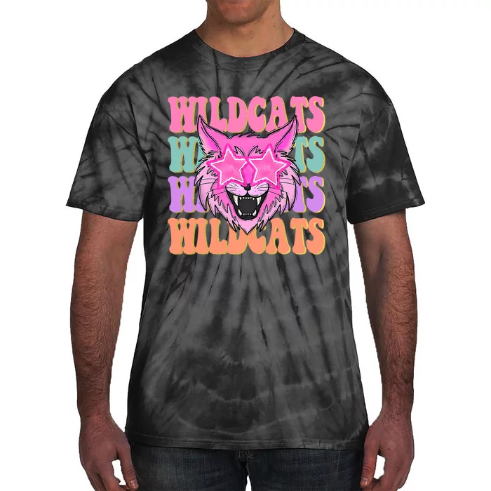 Wildcats School Mascot Tie-Dye T-Shirt