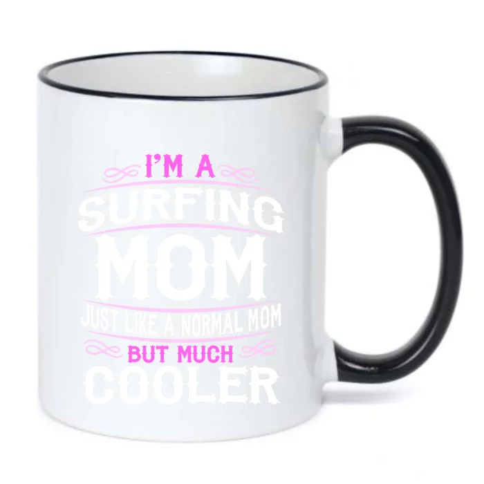 Wo Surfing Mom Cute Sporting Mom Gift Black Color Changing Mug