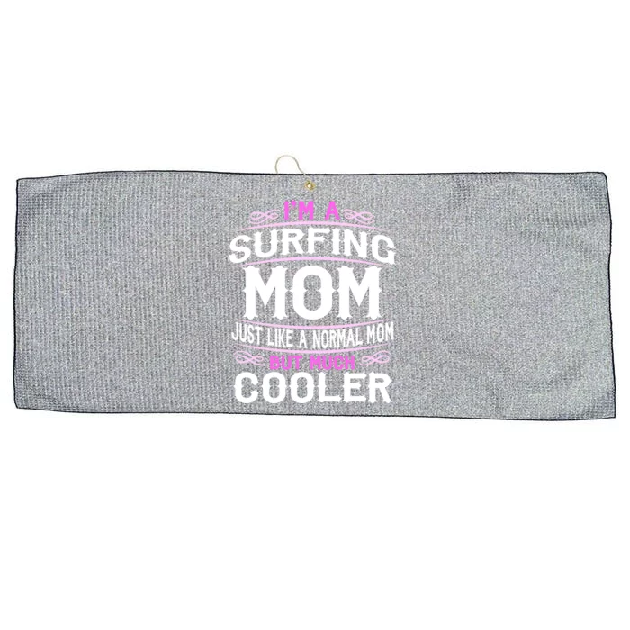 Wo Surfing Mom Cute Sporting Mom Gift Large Microfiber Waffle Golf Towel