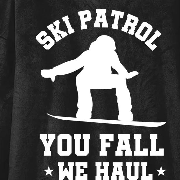 Winter Skiing Meaningful Gift Funny Ski Patrol Winter Sports Great Gift Hooded Wearable Blanket