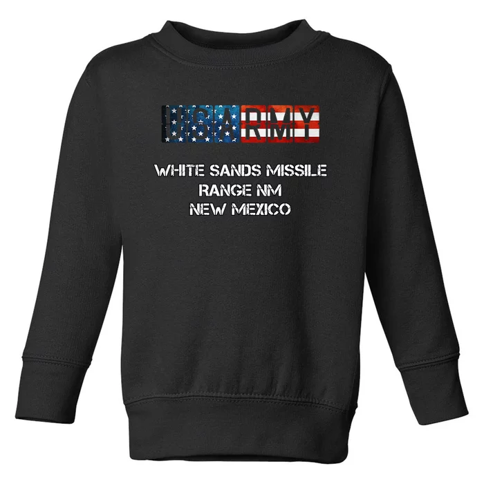 White Sands Missile Range Us Flag Army Toddler Sweatshirt