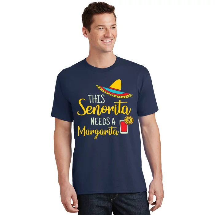 Womens Senorita Margarita Mexican Fiesta Funny Cinco De Mayo T-Shirt