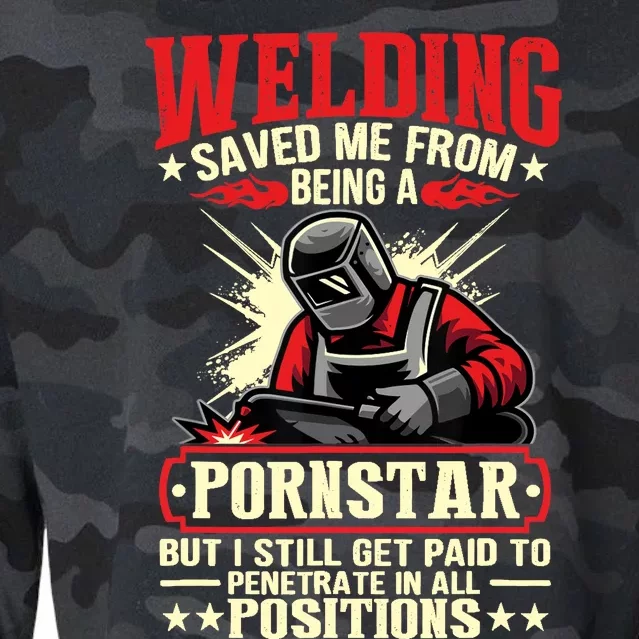 Welding Saved Me From Being A Pornstar But I Still Get Paid Cropped Pullover Crew