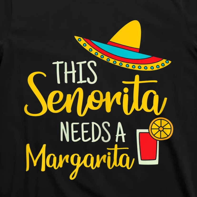 Womens Senorita Margarita Mexican Fiesta Funny Cinco De Mayo T-Shirt