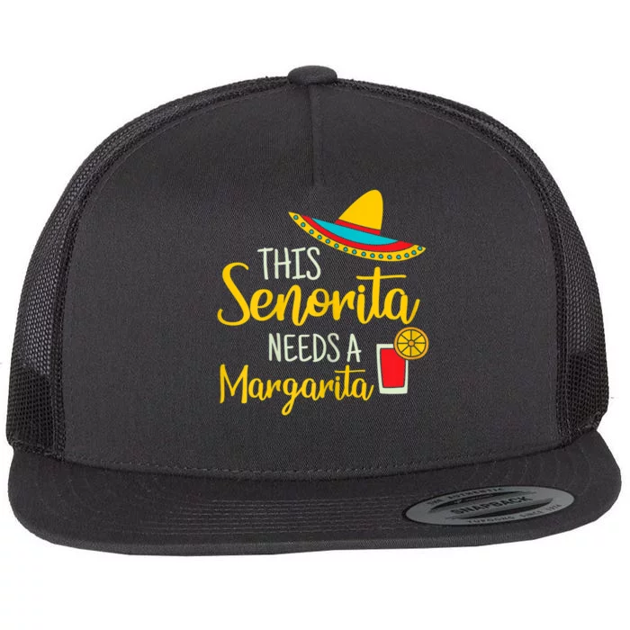 Womens Senorita Margarita Mexican Fiesta Funny Cinco De Mayo Flat Bill Trucker Hat