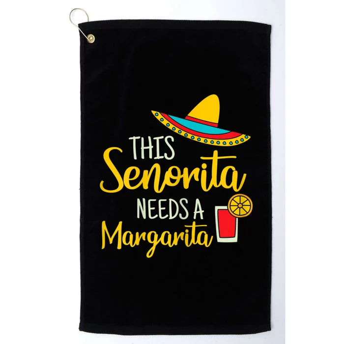 Womens Senorita Margarita Mexican Fiesta Funny Cinco De Mayo Platinum Collection Golf Towel