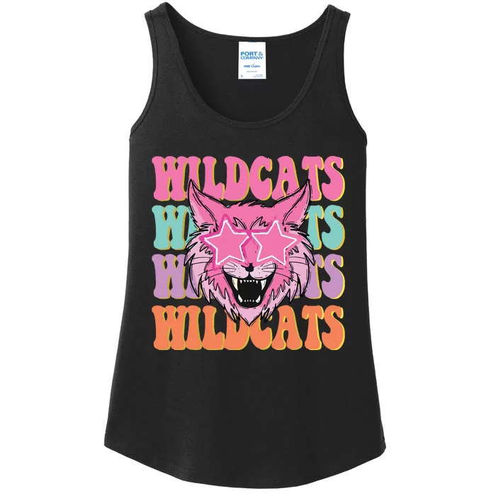 Wildcats School Mascot Sport Mom Wildcats Ladies Essential Tank