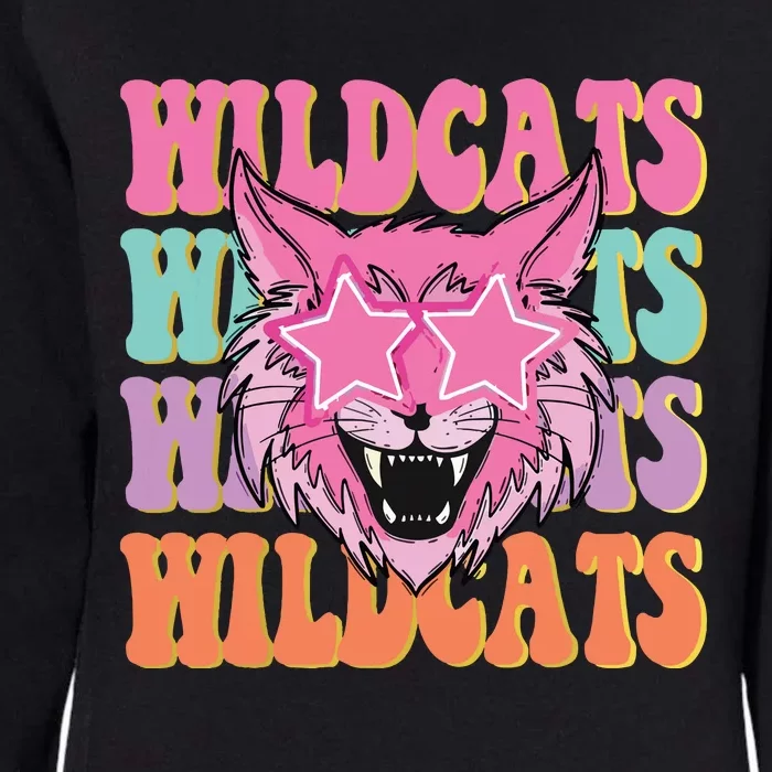 Wildcats School Mascot Sport Mom Wildcats Womens California Wash Sweatshirt