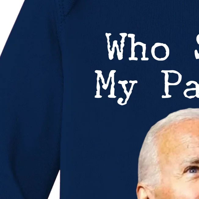 Who Shit My Pant's Funny Anti Joe Biden Baby Long Sleeve Bodysuit