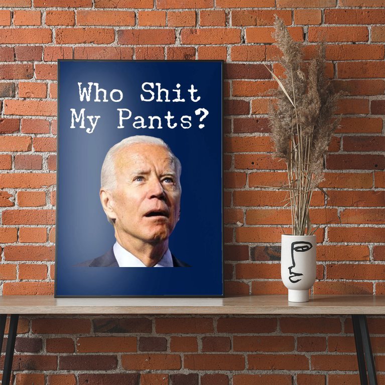 Who Shit My Pant's Funny Anti Joe Biden Poster
