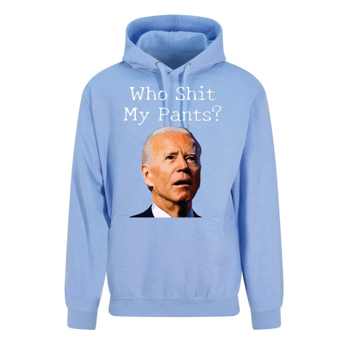 Who Shit My Pants Funny Anti Joe Biden Unisex Surf Hoodie