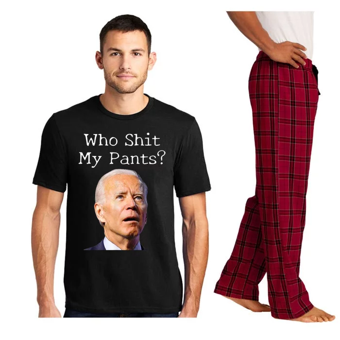 Who Shit My Pants Funny Anti Joe Biden Pajama Set