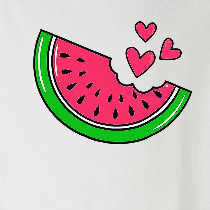 Watermelon Slice Melon Hearts Lovers Eating Fruit Summer Toddler Long Sleeve Shirt