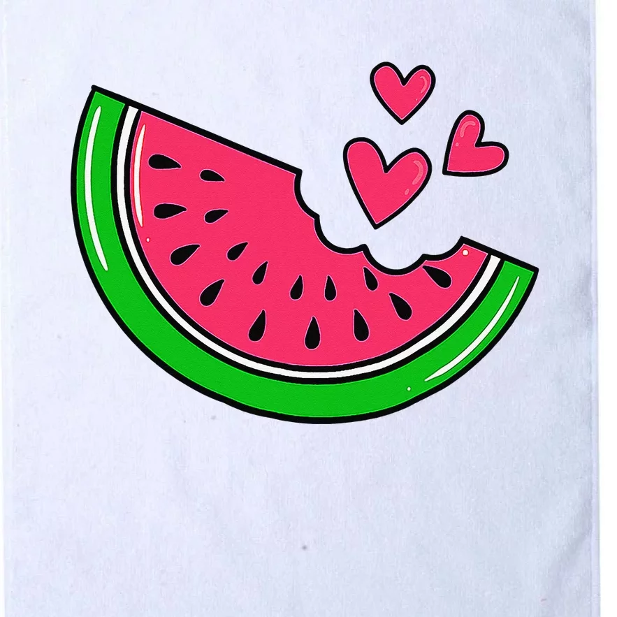 Watermelon Slice Melon Hearts Lovers Eating Fruit Summer Platinum Collection Golf Towel