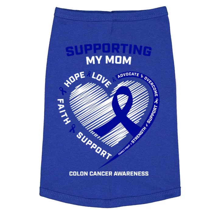 Wo Support Mom Colon Cancer Awareness Products Gift Doggie Tank