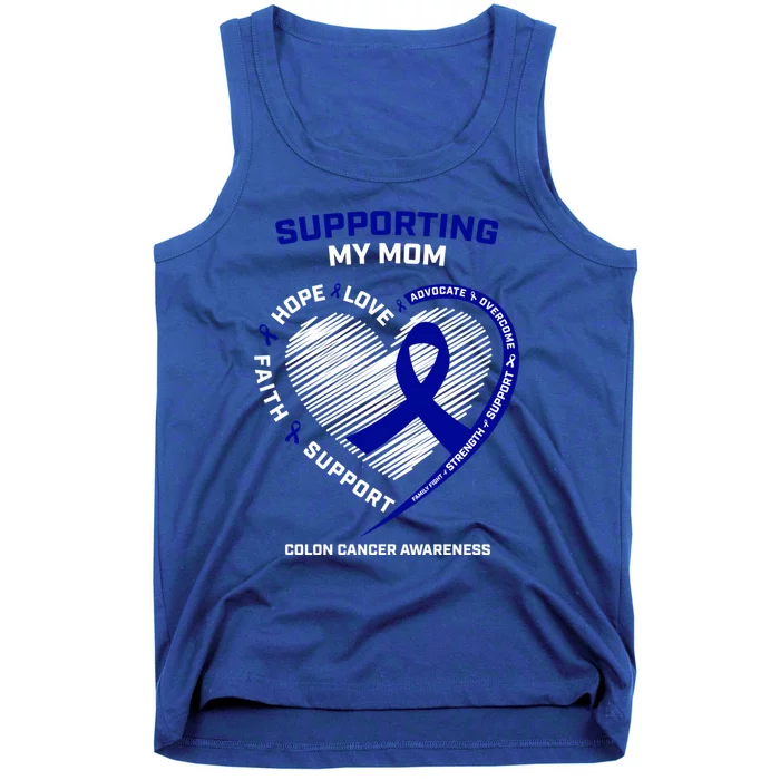 Wo Support Mom Colon Cancer Awareness Products Gift Tank Top