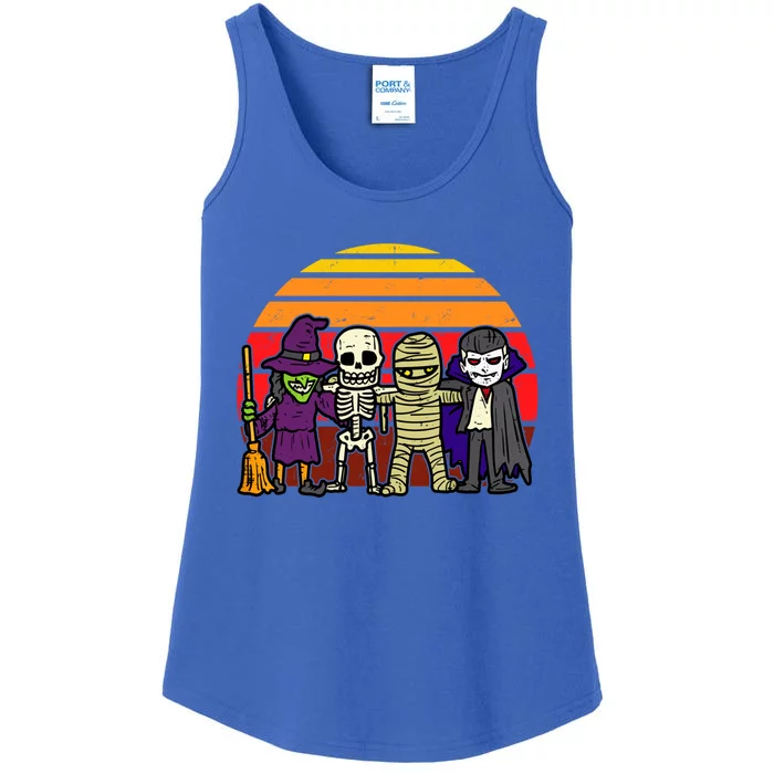 Witch Skeleton Mummy Vampire Retro Halloween Gift Ladies Essential Tank