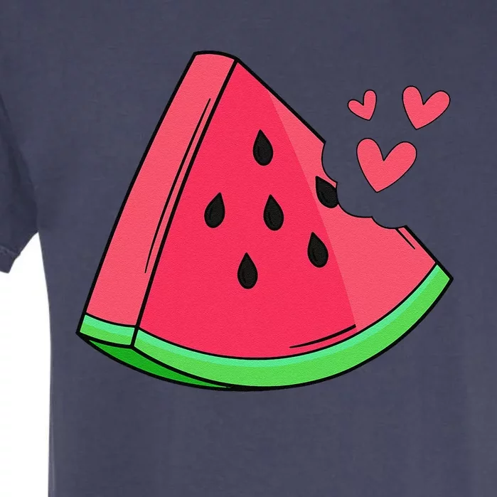 Watermelon Slice Melon Summer Vacation Season Fruit Lovers Garment-Dyed Heavyweight T-Shirt