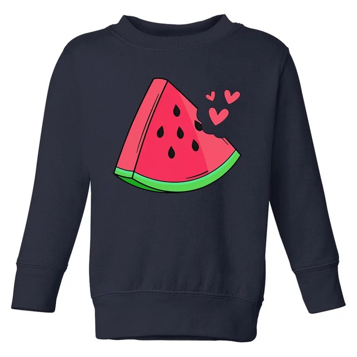 Watermelon Slice Melon Summer Vacation Season Fruit Lovers Toddler Sweatshirt