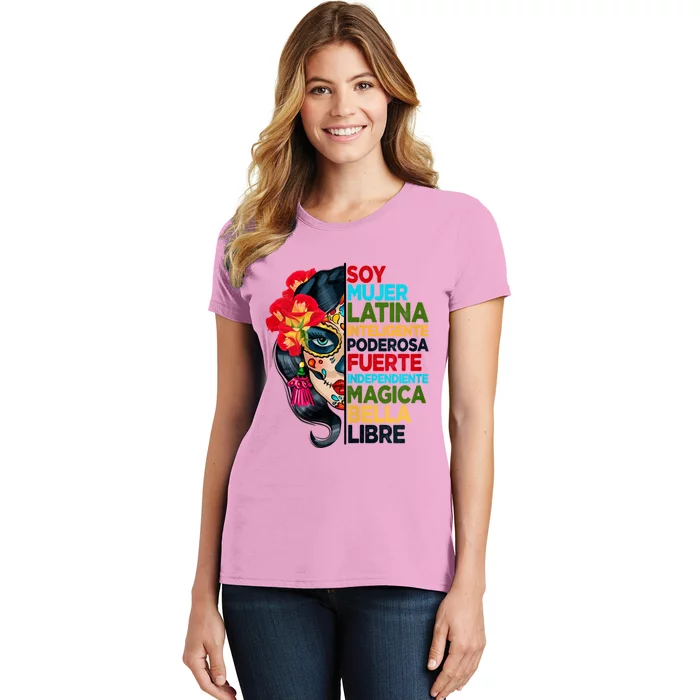 Womens Soy Mujer Latina Tee Poderosa Magica Bella Hispanic Heritage Women's T-Shirt