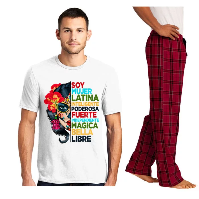 Womens Soy Mujer Latina Tee Poderosa Magica Bella Hispanic Heritage Pajama Set